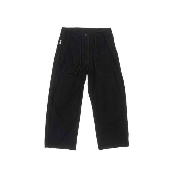 Side Pleat Work Pant - Black