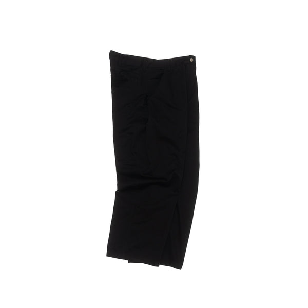Side Pleat Work Pant - Black
