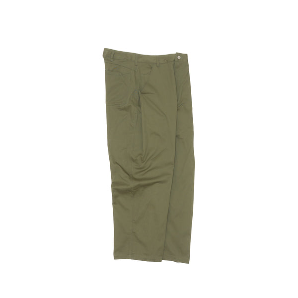 Side Pleat Work Pant - Olive
