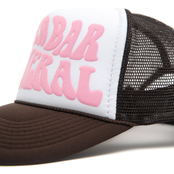 "Peace" Trucker Hat - Brown/Pink