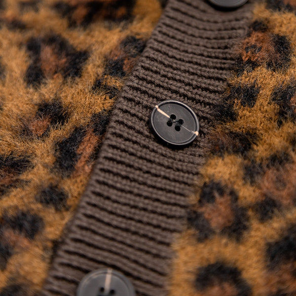 Leopard Cardigan - Brown