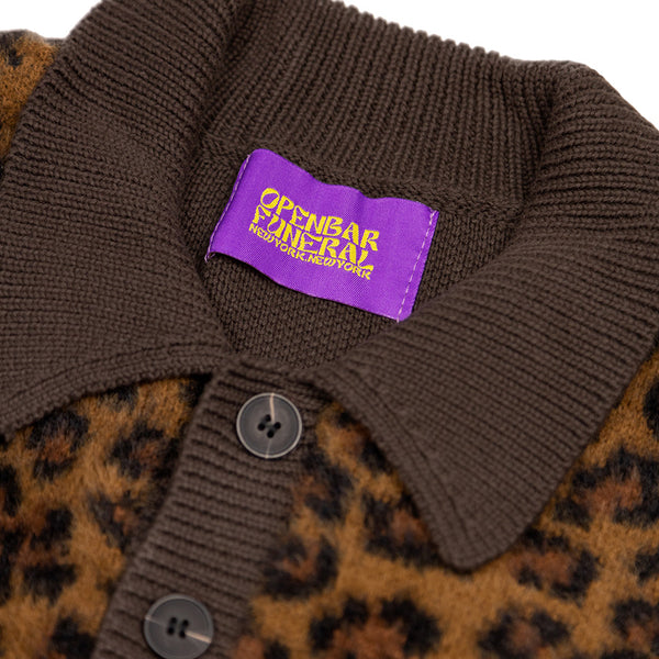 Leopard Cardigan - Brown