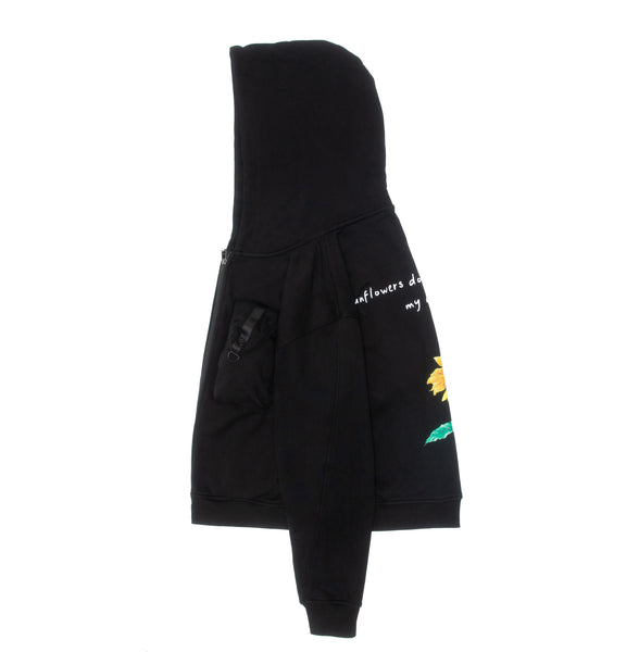 Sunflower Zip Up Hoodie - Black
