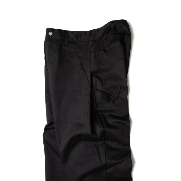 Side Pleat Carpenter Pant - Black