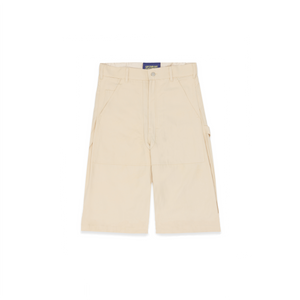 Side Pleat Carpenter Short - Cream