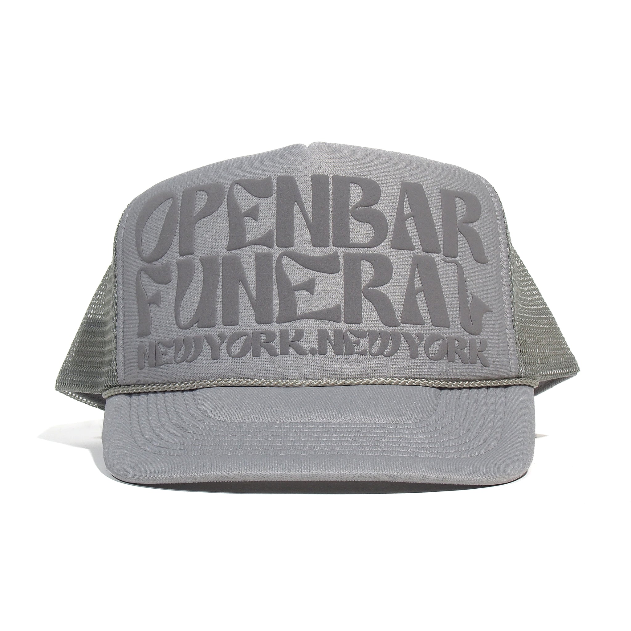 – Bar - Hat Jazz Open Trucker Vintage Funeral Grey