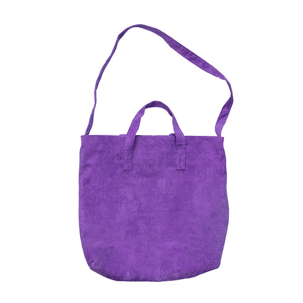 Corduroy Tote Bag - Purple