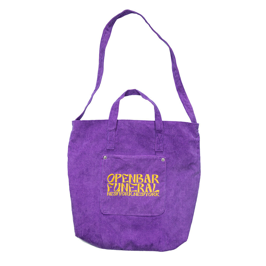 Corduroy Tote Bag - Purple